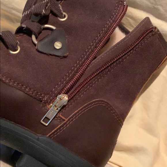 UGG HAPSBURG HIKER Brown Leather Lace-Up Boots brand new NO ORIGINAL BOX - Picture 8 of 15